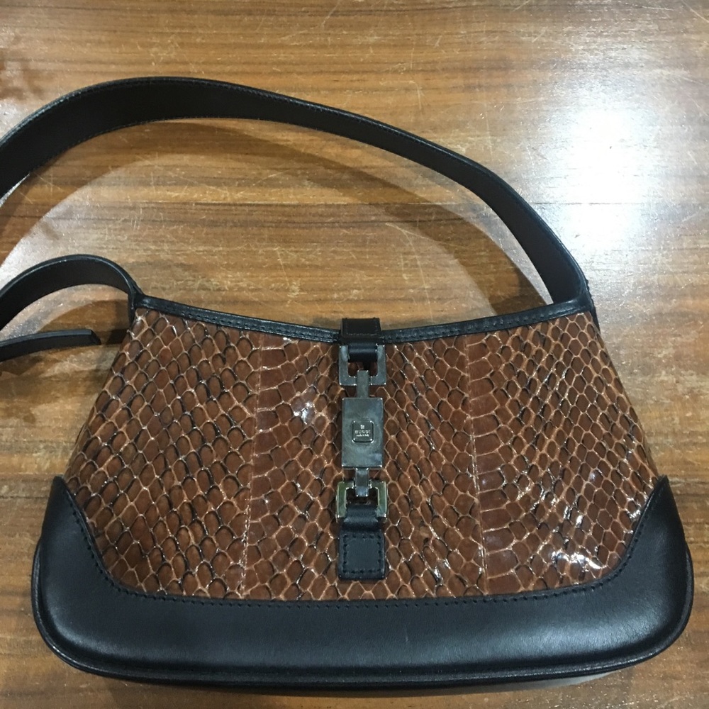 Gucci Jackie O’ Handbag Snake Skin leather
